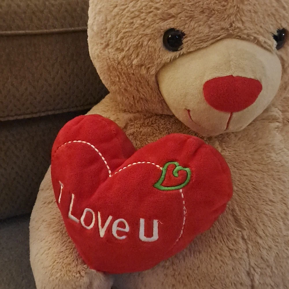 Giant Stuffed I Love U Teddy Bear - Picture 5 of 9